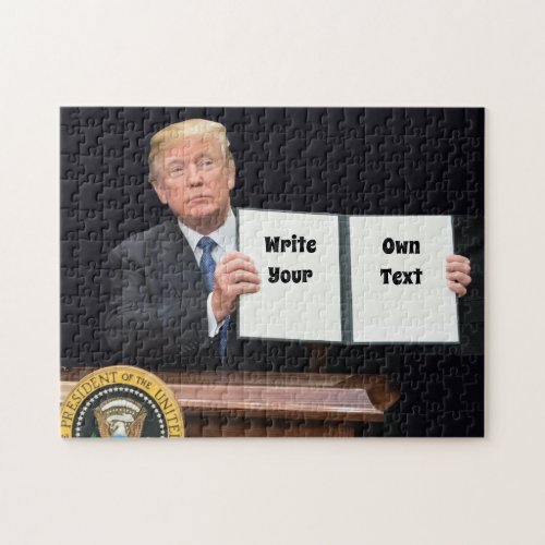 President Donald Trump _ Write Your Own Text  Jigsaw Puzzle