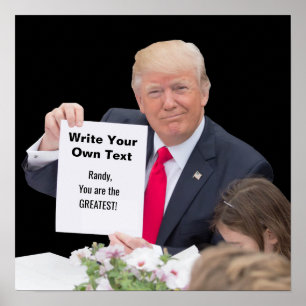 President Donald Trump - Write Your Own Text Poster
