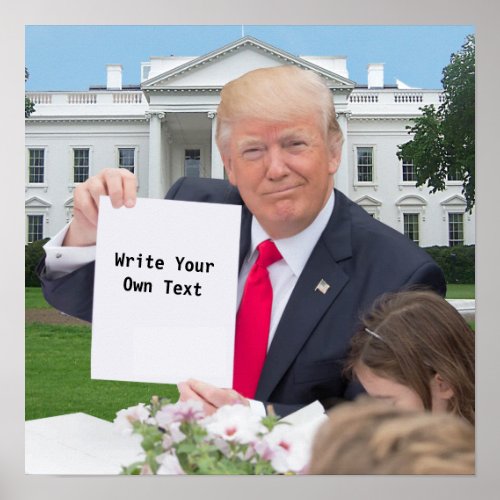 President Donald Trump _ Write Your Own Text Poster