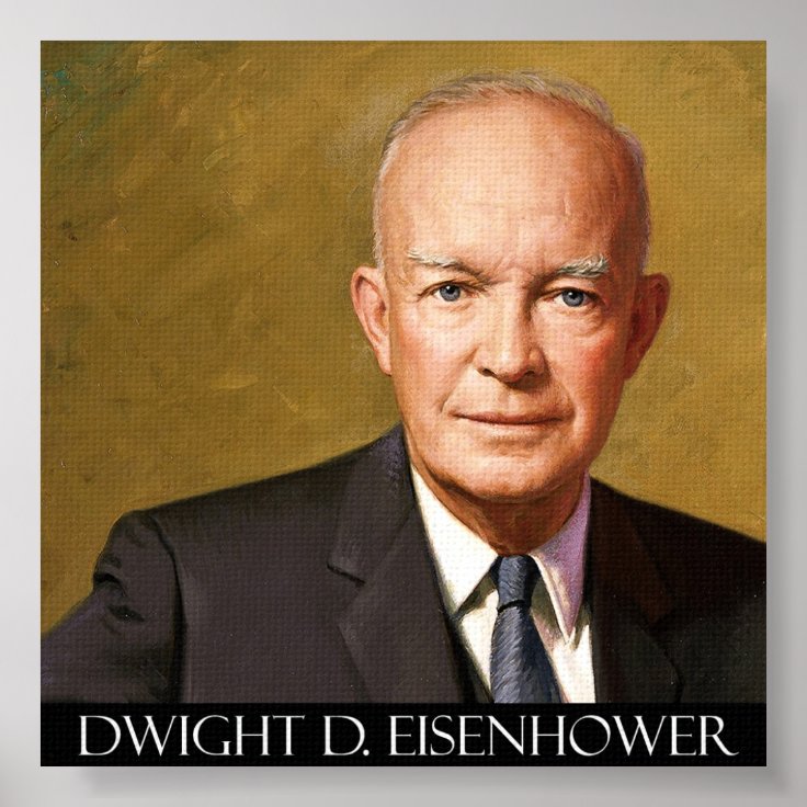 President Dwight D. Eisenhower Fine Art On Canvas Poster | Zazzle