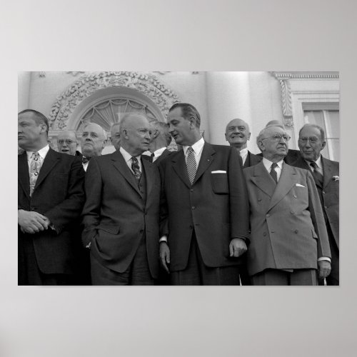 President Eisenhower with Lyndon Johnson Poster