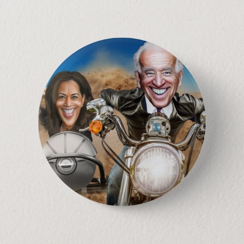 President Elect Joe Biden and Kamala Harris Bikers Button