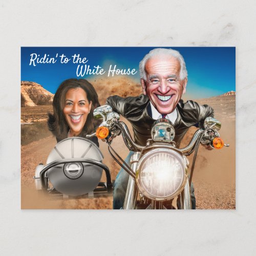 President Elect Joe Biden and Kamala Harris Bikers Postcard