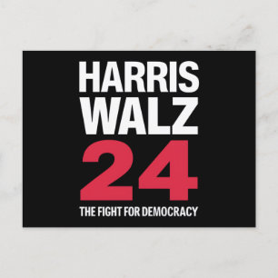 President Elect Kamala Harris & Tim Walz 2024 Postcard