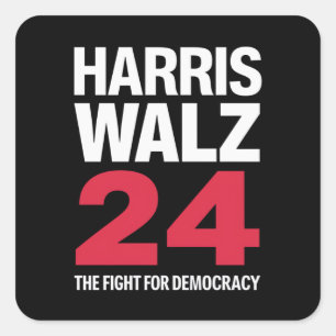 President Elect Kamala Harris & Tim Walz 2024  Square Sticker