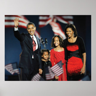 President-Elect Obama & Family Poster