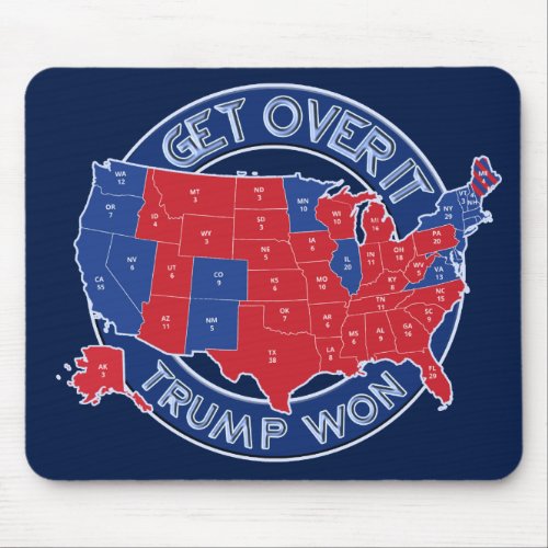 President Elect Trump Won Red White Blue Mousepad