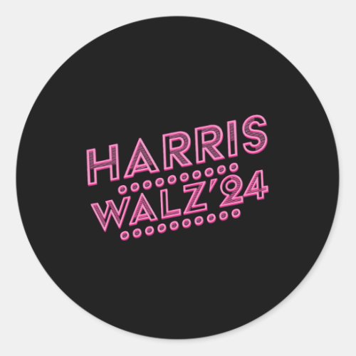 President Election Men Women Harris Waltz 1  Classic Round Sticker