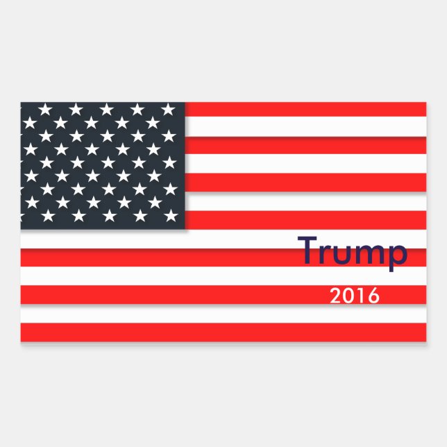 President Election Trump 2016 Rectangle Rectangular Sticker (Front)