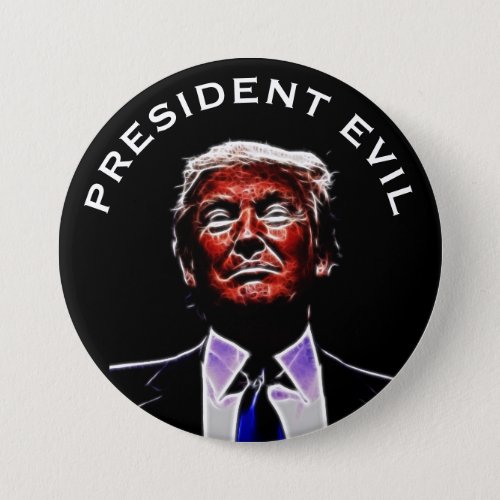 President Evil with Trumpenstein Picture Pinback Button