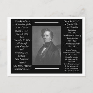 President Franklin Pierce Postcard