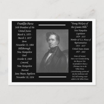 President Franklin Pierce Postcard by archemedes at Zazzle