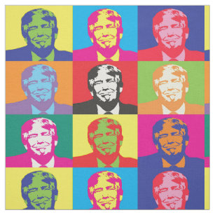 President funny Donald Trump of America. Pop art Fabric