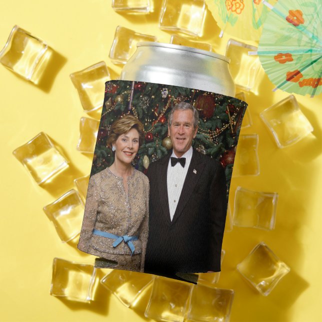 President George Bush, Laura Christmas White House Can Cooler (In Situ Summer)