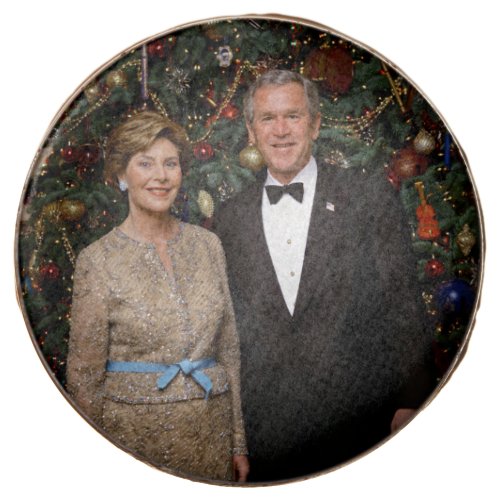 President George Bush Laura Christmas White House Chocolate Covered Oreo
