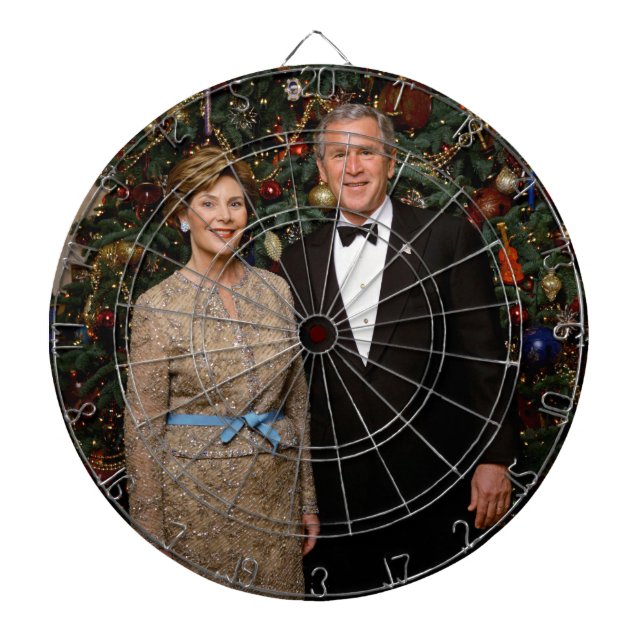President George Bush, Laura Christmas White House Dart Board (Front)