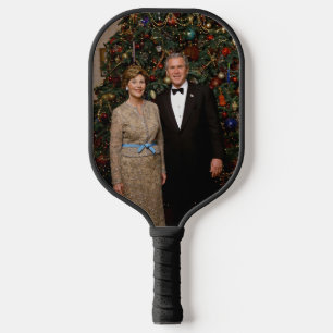 President George Bush, Laura Christmas White House Pickleball Paddle