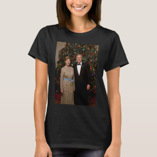 President George Bush, Laura Christmas White House T-Shirt