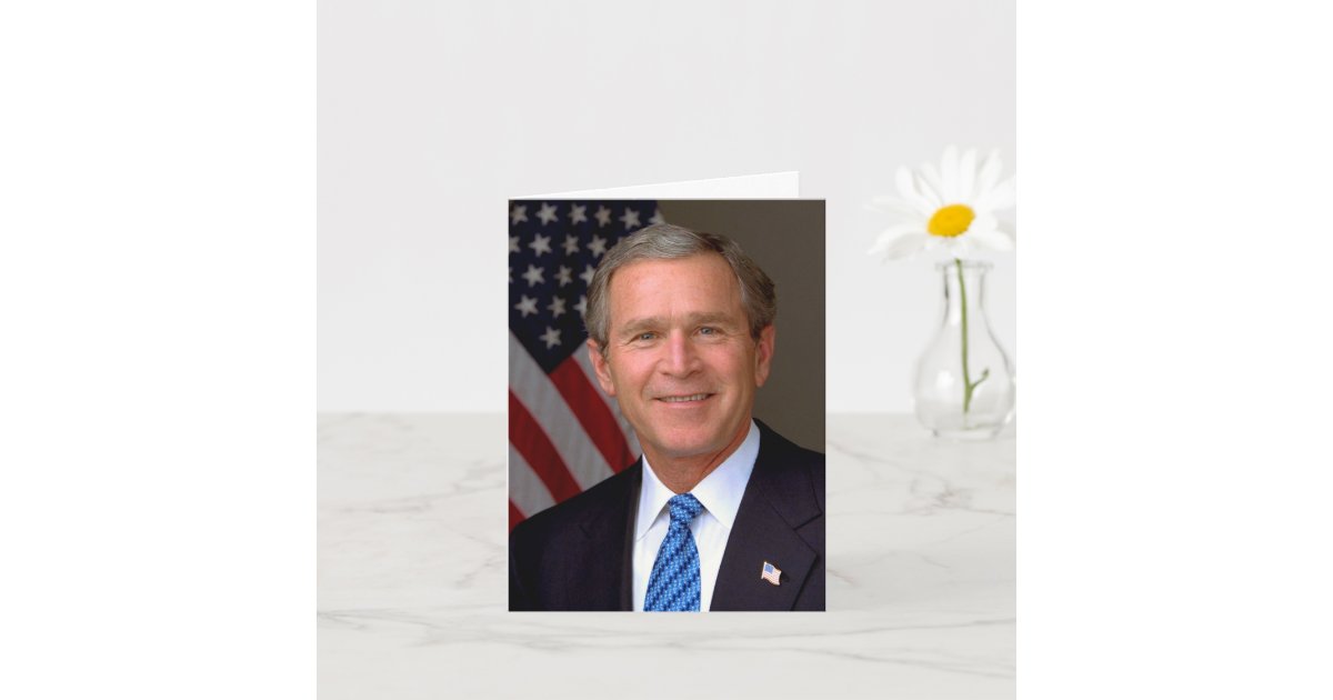President George W Bush Official Portrait Card | Zazzle