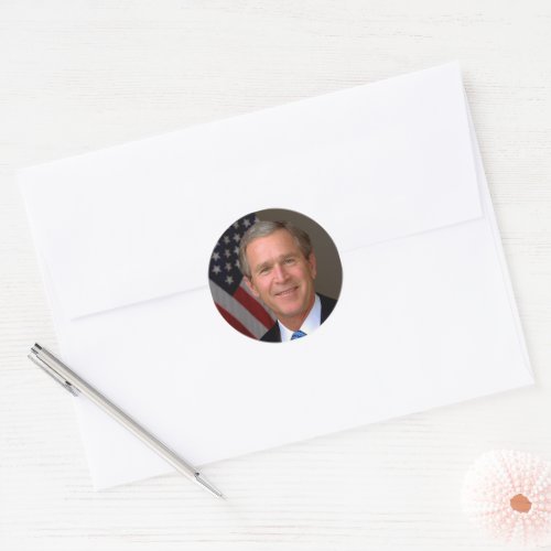 President George W Bush Official Portrait Classic Round Sticker