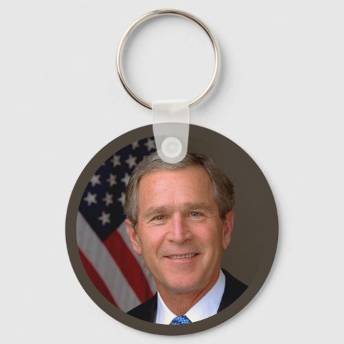 President George W Bush Official Portrait Keychain
