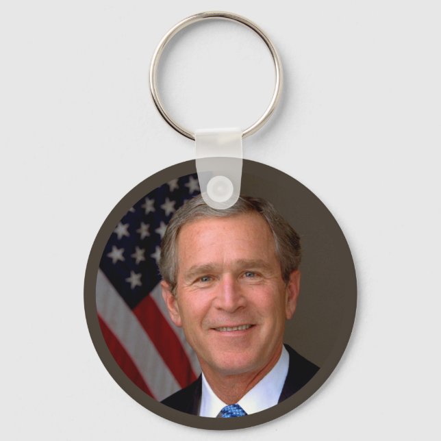 President George W Bush Official Portrait Keychain (Front)