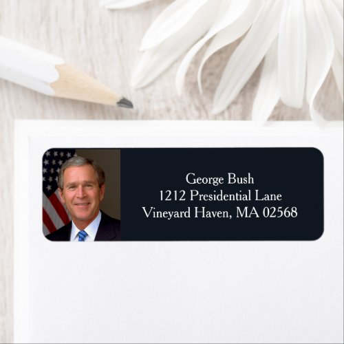 President George W Bush Official Portrait Label