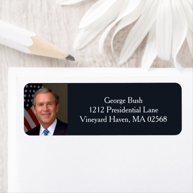 President George W Bush Official Portrait Label (Insitu)