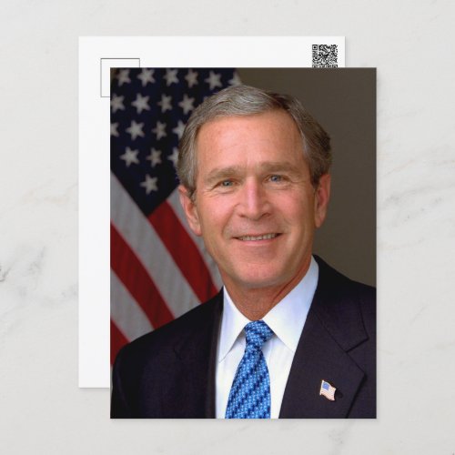 President George W Bush Official Portrait Postcard
