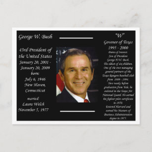 President George W Bush Postcard