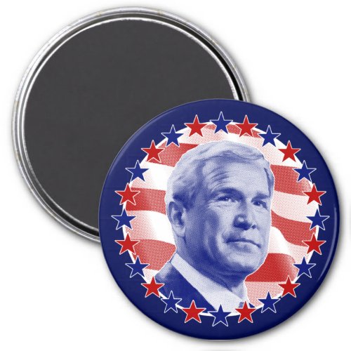President George W Bush Stars and Stripes Magnet