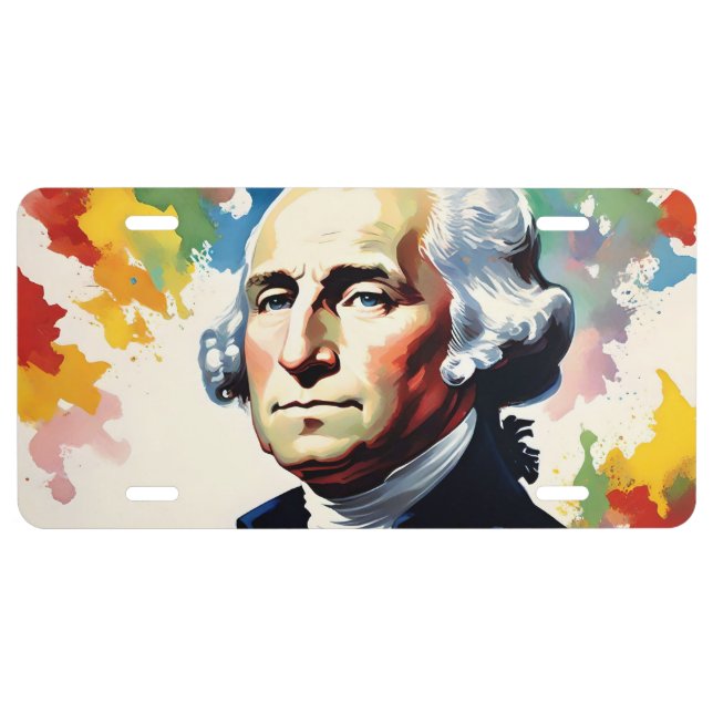 PRESIDENT GEORGE WASHINGTON 2 LICENSE PLATE (Front)