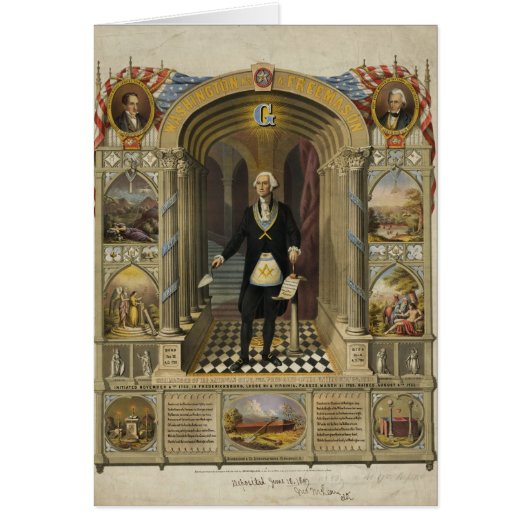 President George Washington as a Freemason Cards (Front)