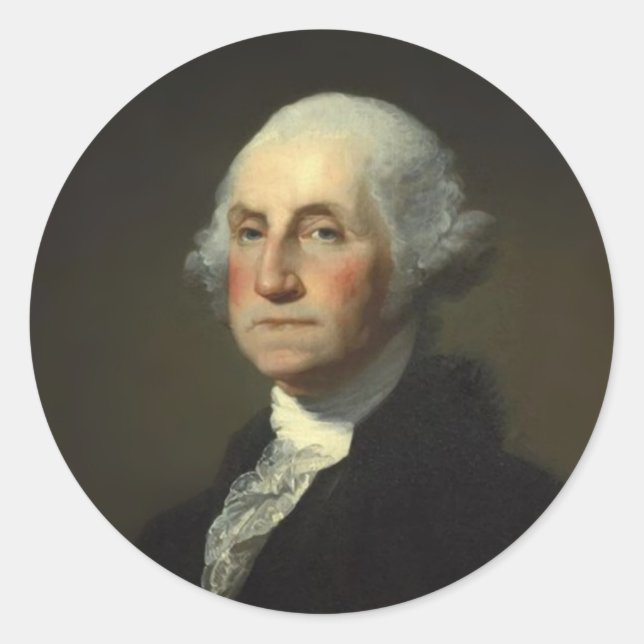 President George Washington Classic Round Sticker (Front)