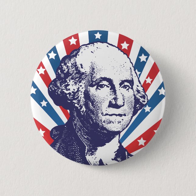 president George Washington Pinback Button (Front)