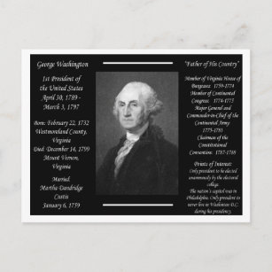 President George Washington Postcard