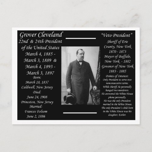 President Grover Cleveland Postcard