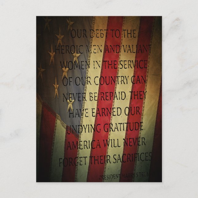 President Harry S. Truman quote Postcard (Front)