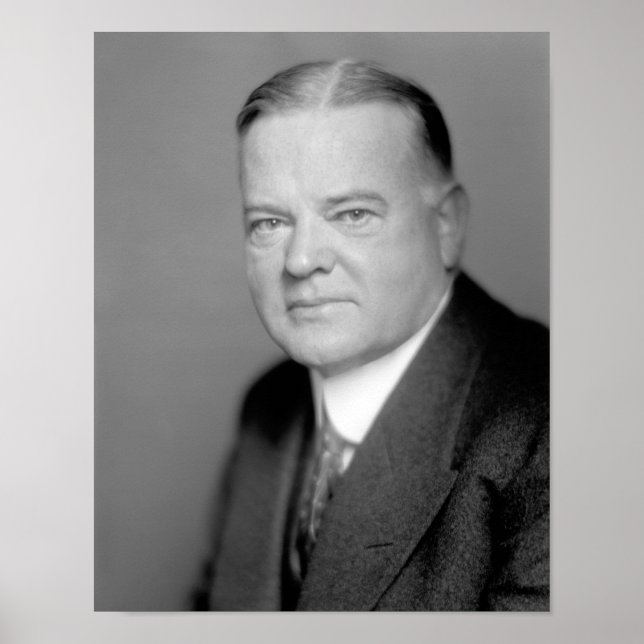 President Herbert Hoover Portrait Poster (Front)