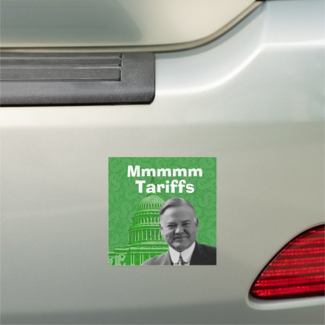 President Herbert Hoover Tariffs Car Magnet (In Situ)
