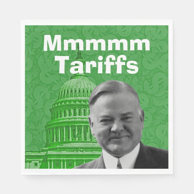 President Herbert Hoover Tariffs Napkins (Front)