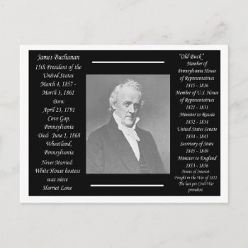 President James Buchanan Postcard by archemedes at Zazzle