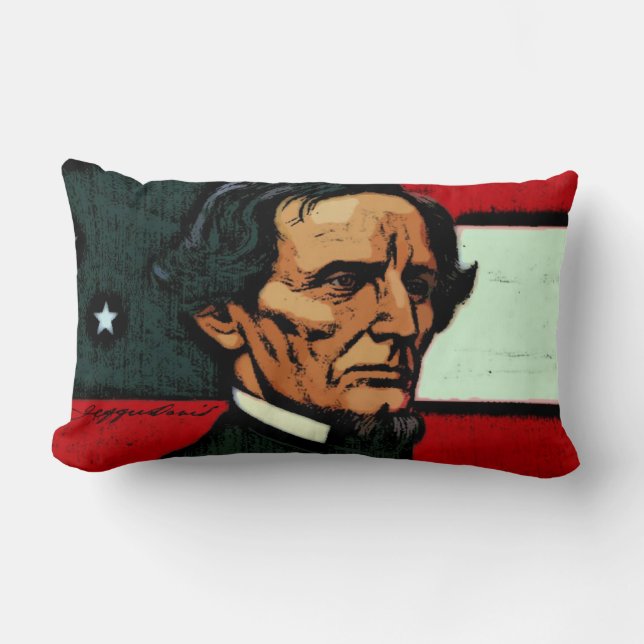 President Jefferson Davis Lumbar Pillow (Front)