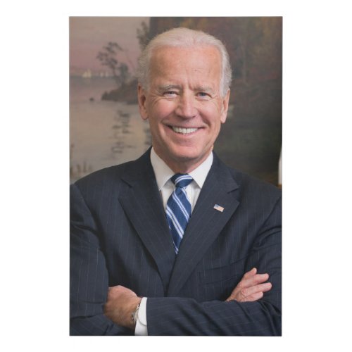 President Joe Biden 46 Former VP Official Portrait Faux Canvas Print