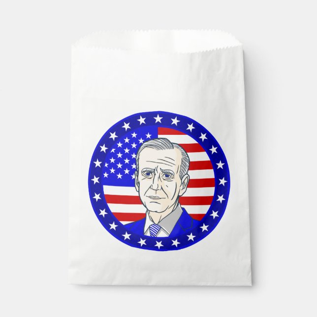 president joe biden american flag favor bag (Front)