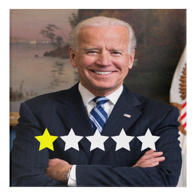 President Joe Biden Approval Rating Acrylic Print (Front)