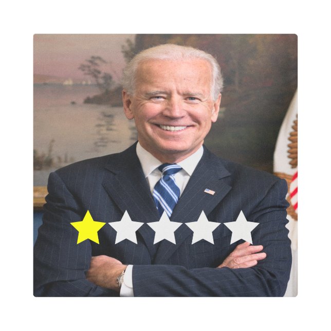President Joe Biden Approval Rating Metal Print (Front)
