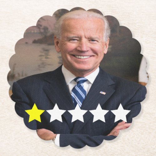 President Joe Biden Approval Rating Paper Coaster