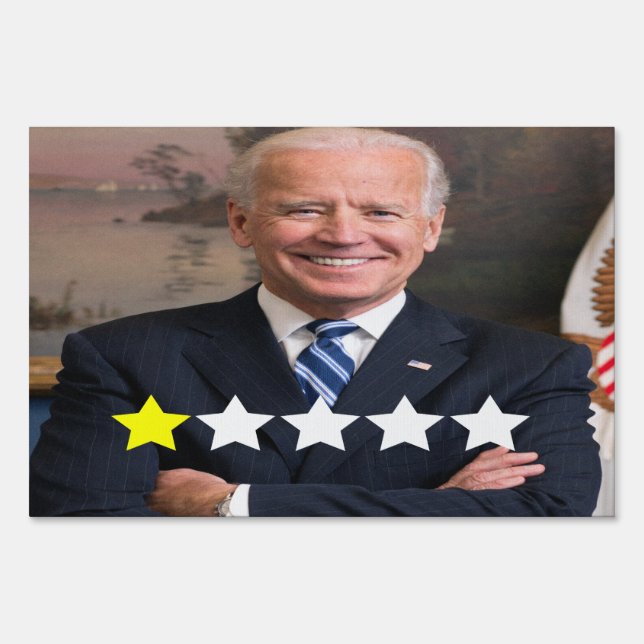 President Joe Biden Approval Rating Sign (Front)