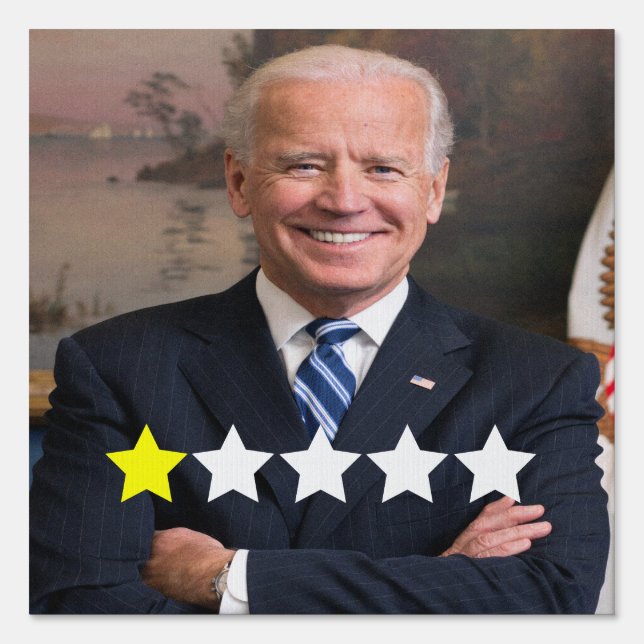 President Joe Biden Approval Rating Sign (Front)